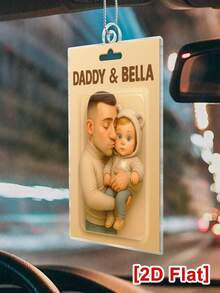 Catygift Trang trí xe hơi Giáng sinh bằng ảnh gia đình theo yêu cầu, đồ trang trí treo xe hơi cá nhân hóa cho cặp đôi hoặc gia đình, quà Giáng sinh cho bố mẹ, đồ trang trí treo xe hơi bằng ảnh độc đáo, tạo không khí ấm áp, làm mới ngôi nhà vào mùa thu, trang trí Giáng sinh, sự hòa thuận gia đình. - Như được hiển thị - Xem 5