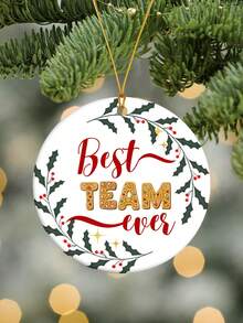 Bestes Team aller Zeiten 2025, runde Acryl-Weihnachtsbaum-Ornamente, Weihnachtsdekoration für Zuhause, Weihnachtsbaum-Hängedekoration, Geschenk für Kollegen und Freunde, Wertschätzung für Kollegen, Dankeschön-Geschenke, Freundschaftsgeschenke für Arbeitskollegen