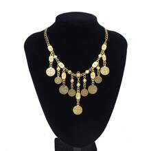 1 Peça Colar de Borla de Moeda de Liga, Acessório de Headchain Vintage com Toque Exótico