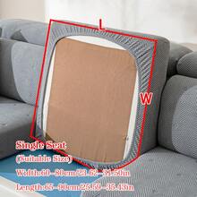 1 件毛绒提花防滑沙发座垫套，柔软亲肤，防宠物，弹性沙发套，适用于 L 型组合沙发和 1/2/3/4 座沙发，春季/秋季（单独出售） - 深灰色 - 查看 11