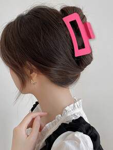 4 قطع مشابك شعر مربعة للنساء، مطبوعة بطريقة جميلة وبألوان سادة، مناسبة للشعر السميك والرقيق، مشابك لتسريحات الشعر المرفوعة، إكسسوارات شتوية للشعر