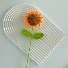 1/5/10Pcs Handmade Crochet Sunflower, Eternal Artificial Woven Sunflower Flowers, Smile Knitted Simutation SunFlowers, Preserved Flower, Best Gift For Christmas Day, Birthdays, Weddings, Graduations,Teacher's Day. Suitable For Home Decor In Restaurant, Room Decor, Bedroom, Holiday Gift & Party Halloween Decoration.