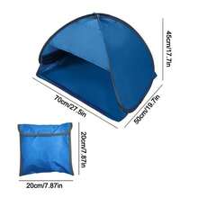 Portable Foldable Head Sun Shelter Tent Windproof Sand-Proof Mini Sun Shade Tent Automatic Quick Opening Beach Tent Summer Sunbathing Head Canopy