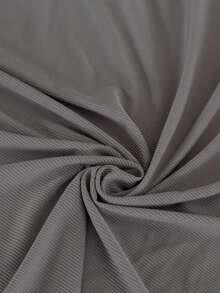 1pc Ruffled Sofa Cover, Solid Color Stretch Full Coverage Sofa Slipcover, Polyester Fiber All Season, Minimalist Modern - Dark Grey - View 11