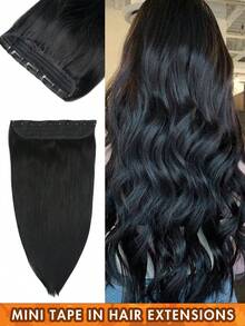 1 Peça Aplique de Cabelo Humano Remy Clipe-In 3/4 Loiro Marrom Preto 100% Cabelo Humano Brasileiro 12 Polegadas - 24 Polegadas 5 Extensões de Cabelo com Clipe Sem Costura Cabelo Natural Liso Perfeito para Extensões de Cabelo Longo, Cabelo Texturizado Natural Acessórios de Cabelo Peça de Cabelo Humano Destaques Victoria Secret Sem Necessidade de Cola