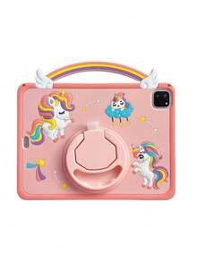 1 件可爱 3D 卡通硅胶软壳，带可拆卸手柄和支架，防震保护套，适用于 iPad Mini 1/2/3/4/5/6、iPad Air 1/2/10.2/10.5/10.9/Air 4/Air 5、iPad 10/11 代、iPad Pro 11 英寸 - 彩色 - 查看 11