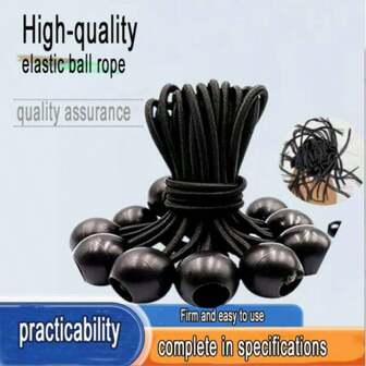20pcs/Pack Elastic Ball Shaped Rope Buckle Tent Tarp Lashing Cord, 4 Inches