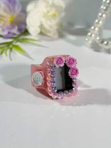 定制 3 朵水钻戒指计数器、电子念珠戒指、手指电子念珠戒指计数器、数字便捷戒指计数器、减压手压计数器，适用于商业用途、祈祷计数、节日礼物等。