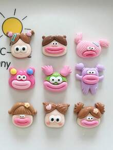 10/30pcs Random Mix Cartoon Funny Exaggerated Mouth Handmade DIY Cream Gel Phone Case Sticker Decorative Resin Accessories - Simulation - View 11