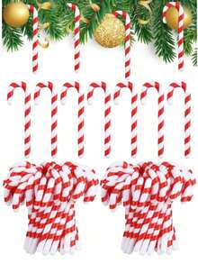 Decorațiuni de Crăciun din acrilice din baston de bomboane, Ornamente de brad de Crăciun din baston de bomboane, Decor de Crăciun din baston de bomboane, Figurine din baston de bomboane, Decorațiuni pentru brad de Crăciun, Decor de casă de Crăciun și Anul Nou, Cadouri pentru petreceri, Crăciun