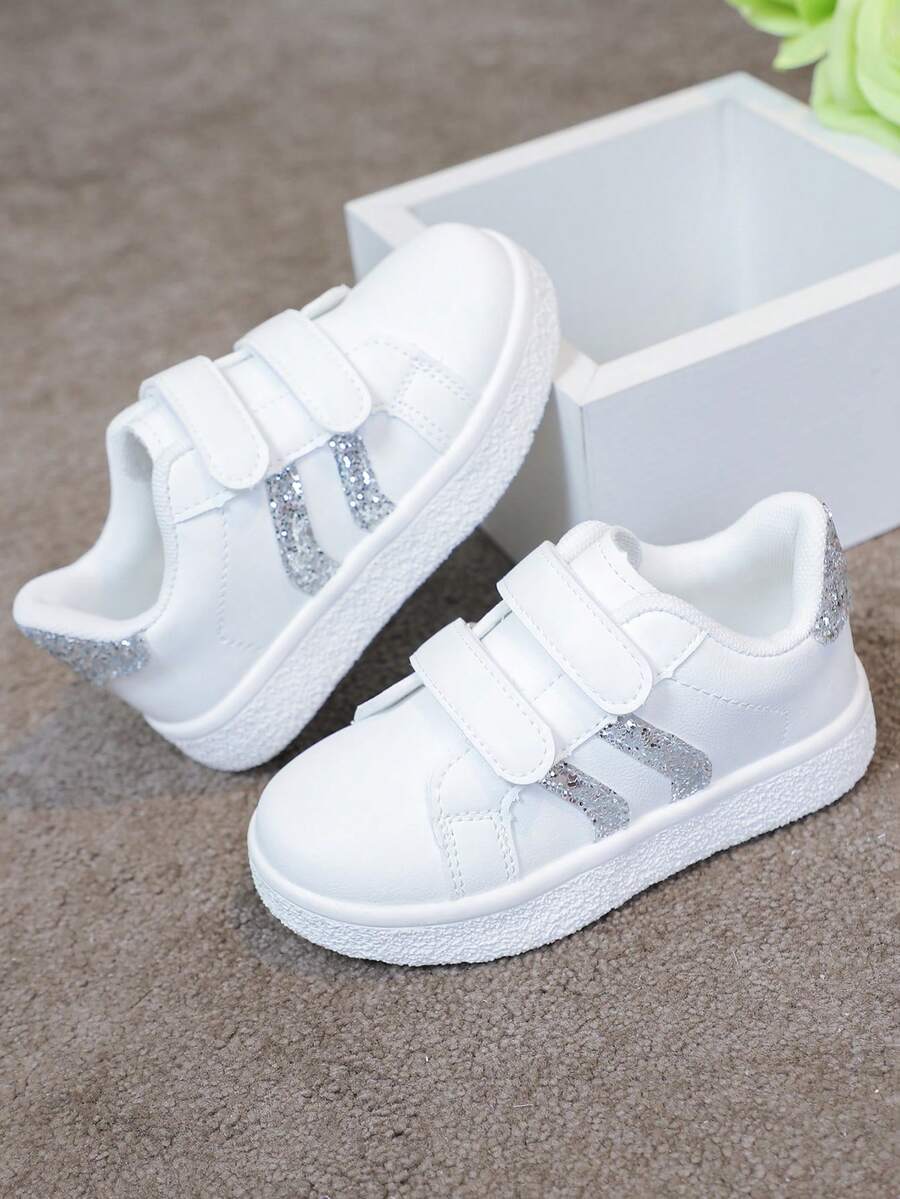 1 Pair Kids Versatile Breathable White Sneakers With Embroidered Bow, Chinese Knot Decor, Fashion Casual Flat Shoes For Girls And Boys