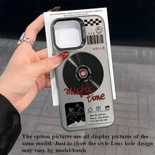 Music Time Matte Finish Stylish Anti-Drop Phone Case Compatible With IPhone 16 Pro Max/15 Pro/14 Plus/13/12/11 Pro Max - Black Frame Silver Black - View 1