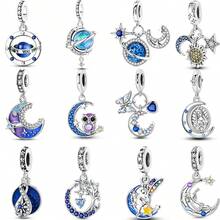 Suministros para hacer joyas, accesorios con diseños de estrella, luna y planeta para proyectos de manualidades de pulseras y colgantes para mujeres