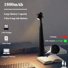 1 Stück LED Tischlampe, wiederaufladbar, lange Akkulaufzeit, tragbare Tischlampe, nordischer moderner, minimalistischer Stil, geeignet für Wohnzimmer/Schlafzimmer/Nachttisch Dekorative Tischlampe