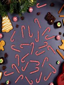 Decorațiuni de Crăciun din acrilice din baston de bomboane, Ornamente de brad de Crăciun din baston de bomboane, Decor de Crăciun din baston de bomboane, Figurine din baston de bomboane, Decorațiuni pentru brad de Crăciun, Decor de casă de Crăciun și Anul Nou, Cadouri pentru petreceri, Crăciun