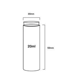 6 pièces/30 mm Bouteilles capsules à bouche droite en bois, petites bouteilles en verre avec bouchons en bois, bouteilles réglementaires transparentes, bouteilles décoratives artisanales, bouteilles de rangement pour cadeaux, mini bouteilles en verre, petites bouteilles.