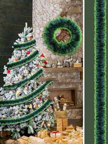 Length Of 2PCS : 200 Cm / 78.74 Inches /6.56 Feet, Width: 9 Cm /3.5 Inches Christmas Decorations, Green Snowflakes, Artificial Christmas Pine Ribbons, Christmas Green Wreaths, Wedding And Birthday Party Ceiling Decorations, Christmas Tree Decorations, Christmas Gifts, New Year Gifts, Christmas Decoration Gifts, Courtyard Decorations, Indoor Decorations, Outdoor Decorations, House Decorations