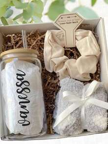 定制个性化毛绒袜子，冬季不脱毛保暖纯色柔软半毛珊瑚绒地板袜，适合帅哥美女，带有有趣定制图像的个性化文字袜子，舒适的中筒毛绒袜子，适合日常家居使用、情人节、生日礼物和其他场合、圣诞节礼物 - 彩色 - 查看 9