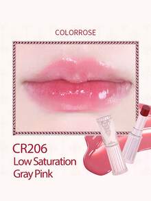 COLORROSE Son môi dưỡng ẩm & bóng mượt, son môi siêu bóng, không bết dính, không lem & lâu trôi, chứa dầu jojoba và dầu bơ, son môi có độ lên màu cao, công thức nuôi dưỡng & mềm mịn cho mùa thu/đông, trang điểm hàng ngày. - CR206 - Xem 3