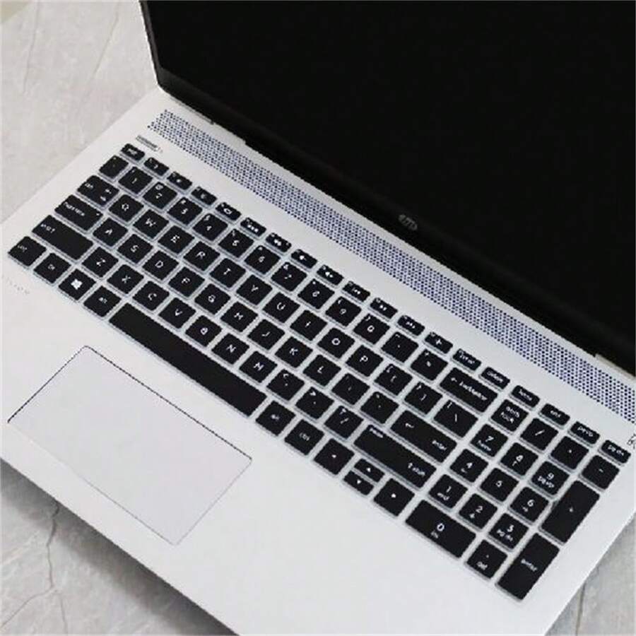 For HP Star Series 15 Inch Laptop Keyboard Keyboard Case Silicone Waterproof Keyboard Cover Playful Keyboard Cover, Soft Silicone Material, Laptop Accessory | Playful Design | Durable Keyboard Case, Laptop Keyboard Case - Màu đen bán trong suốt - Xem 1