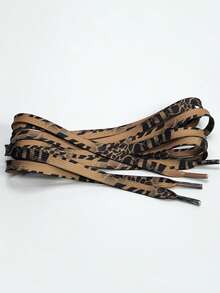 New Fashionable And Versatile Shoelaces For Sneakers, Casual Shoes, And Skate Shoes, Featuring Personalized Animal Print Designs, Including Leopard Print Shoelaces.