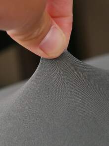 1/4pcs Stretch Solid Color Chair Cover, Polyester Fiber Chair Slipcover, Suitable For Hotel And Home - Light Grey - View 4