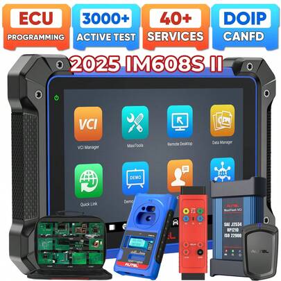 Autel Autel MaxiIM IM608S II: 2025 Top Automotive Diagnostic Tool, Same As IM608 PRO II, W/ XP400 PRO APB112 GBOX3, AutoScan 2.0, ECU Coding PMI, Bidirectional 40+ Resets, Android10 4+128G, Up Of IM608 PRO