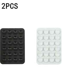 1pc Double-Sided Silicone Phone Suction Cup Accessory, Strong Suction Phone Holder, Free Sticky Mobile Phone Handle, Finger Grip, Suitable For Selfie And Video