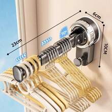 Regulowany wieszak na przyssawkę bez wiercenia, wieszak ścienny do domu i na balkon, teleskopowa konstrukcja z pokrętłem bezpieczeństwa, wielofunkcyjny wieszak, wieszak na ubrania montowany na ścianie, wieszak na suszarkę z przyssawką, wielofunkcyjny wieszak ścienny na balkon, przenośny, teleskopowy wieszak na ubrania, odpowiedni do domu i podróży