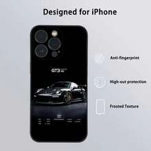 Custodia per telefono in silicone opaco nero, stile Luxury Sport GT3-RS Auto-911, per serie 16-7 - Custodia posteriore morbida e opaca