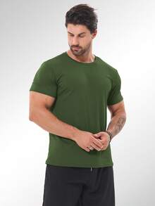 HOPLYNN 6-Piece Men's Quick-Drying Breathable Sports Solid Color T-Shirts, Lightweight T-Shirts For Summer,Suitable For Fitness, Running, Climbing, And Work Wear Casual Sports Style - 彩色 - 查看 4