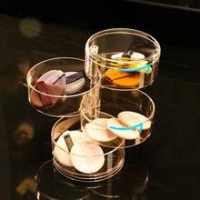 Multi Layer 360 Degree Rotational Storage Racks Fashion Large Capacity Jewelry Display Shelf Ear Studs Necklaces Bracelets Stand