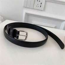 A Simple Yet Elegant Shiny Silver Buckle Leather Belt Suitable For Students And Young People For Decoration, Korean Style For Autumn, Autumn, Halloween, Suitable For Gifting To Best Friends, Friends, Elders, Colleagues, Partners, Suitable For Dance Parties, Gatherings, Social Events, Can Be Used As Birthday Gifts, Christmas Gifts, Halloween Gifts, Easter Gifts, New Year Gifts, Valentine's Day Gifts, Back-To-School Gifts, Graduation Gifts, Party Gifts - màu nâu - Xem 7