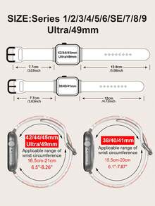 1pc Christmas Gingerbread Man Pattern TPU Watch Band Compatible With 38/40/41/42/44/45/49mm Ultra/SE/9/10/8/7/6/5/4/3/2/1