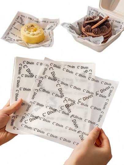 50/100片装白色法式防油纸衬垫，防油硅胶烘焙纸，不粘预切烘焙纸，防油蜡纸，食品篮衬垫，适用于甜点、饼干、汉堡、蛋糕、三明治、面包、烧烤和野餐，适合烘焙、烧烤、空气炸锅、蒸煮等。返校季、厨房、空气炸锅、空气炸锅衬垫、空气炸锅纸、空气炸锅。