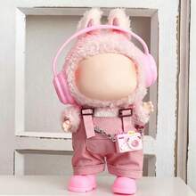 1 zestaw 4 ubranek dla ślicznej lalki , zestaw wielu akcesoriów, ekskluzywny strój dla entuzjastki lalek , odpowiedni do 6,69 cala dla LABUBU, tylko ubranka, idealny prezent na święta