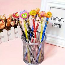 20 Wooden Pencils With Eraser Graphite Pencil With Eraser Graphite Wooden Pencil Hardness HB Pencil Party Gift Birthday Christmas, School Supplies Stationary Teacher Gift(Color Random)