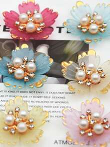 20/50pcs 28mm Multi-Color Rimmed 5-Petal Flower DIY Decoration, Suitable For Jewelry, Shoes, Clothing, Bags, Gifts