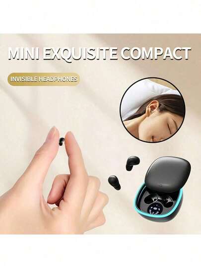 2025 Ultra-Compact Headphones Wireless Earbuds - Sports, Sleep, Work, Classroom Invisible, Bass High-Quality Headphones - Black, White, Beige - Suitable For Daily Use - Perfect Gift For Students And Fitness Enthusiasts