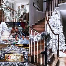 1pc 3m96led USB Power Home Decor LED String Light,Indoor Room Decor Fairy Lights,Bedroom Living Room Wall Decor Lights,Wedding Party Decor Light String,Christmas Tree Decoration String Light,Outdoor Camping Decor Lights - White - View 4