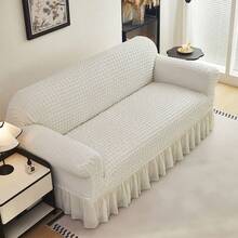 1 Piece  Sofa Cover Elastic Living Room Sofa Cover Pet Anti-Dirty Universal Sofa Protector Home Decoration Sofa Cushion Cover - 白色-2 - 查看 4
