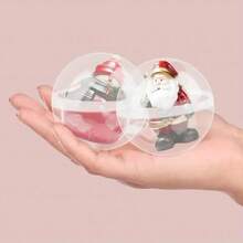 10 Stück leere, klare runde Kapseln für Spielzeug-Kaugummiautomaten, Plastikbehälter als Überraschung für Partygeschenke, Preise, Verkaufsautomaten, runde klare Behälter - Verschiedenfarbig - Übersicht 6