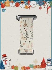 1pc Winter Forest Christmas Soft Elastic Breathable Comfortable Wristband Replacement Watch Band Compatible With Samsung,Imi, Garmin, Honor SmartwatcWatch 38mm 40mm 41mm 45mm 44mm 42mm 46mm 49mm, Fashionable Casual Multi-Color Silicone Strap Compatible With Apple Watch Ultra SE/11/10/9/8/7/6/5/4/3/2/1