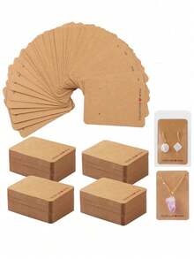 1/50/100pcs Jewelry Display Cards, Gift Packaging Cards For Earrings, Necklaces