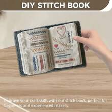 Kit de Costura DIY com Conjunto de Ferramentas - Livro de Bordado em Feltro, com Agulha e Linha, Padrões de Costura para Iniciantes, Presente Artesanal