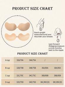 2/1Pair Invisible Push-Up Silicone Nipple Covers Self-Adhesive Strapless Mango-Shaped Adhesive Bra Women's Underwear Chest Covers Summer Cooling Push-Up Effect Covers Make Small Chests Look Bigger,High-End Silicone Stick-On Bra With Cleavage-Enhancing & Lift, For Wedding Dress, Strapless Tops, Swimwear, Push Up Adhesive Bra - Multicolor - View 9