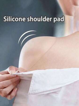 Women's Anti-Slip Shoulder Pads, Women's Clothing Silicone Shoulder Pads, Anti-Slip Shoulder Push-Up Pads Invisible Breathable Enhancer Reusable, Clothing Invisible Silicone Shoulder Pads, Suitable For Dresses And T-Shirts And Sweaters