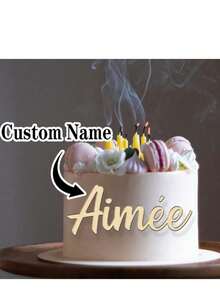 1pc Customized Name Graduation Cake Topper, Gold Wedding Cake Topper, Personalized Cake Topper, Retro Wedding Cake Topper, Customized "Mr. & Mrs." Cake Topper, Anniversary Cake Topper