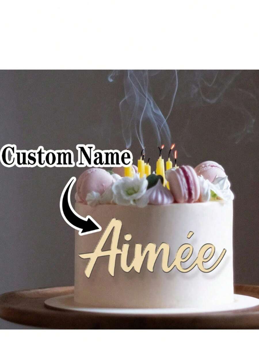 1pc Customized Name Graduation Cake Topper, Gold Wedding Cake Topper, Personalized Cake Topper, Retro Wedding Cake Topper, Customized "Mr. & Mrs." Cake Topper, Anniversary Cake Topper