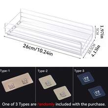 1 suport de duș, suport de depozitare montat pe perete fără perforații, suport de duș autoadeziv, raft suspendat versatil pentru articole esențiale de baie și bucătărie, accesorii pentru baie